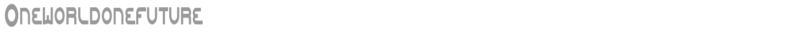 One World font preview